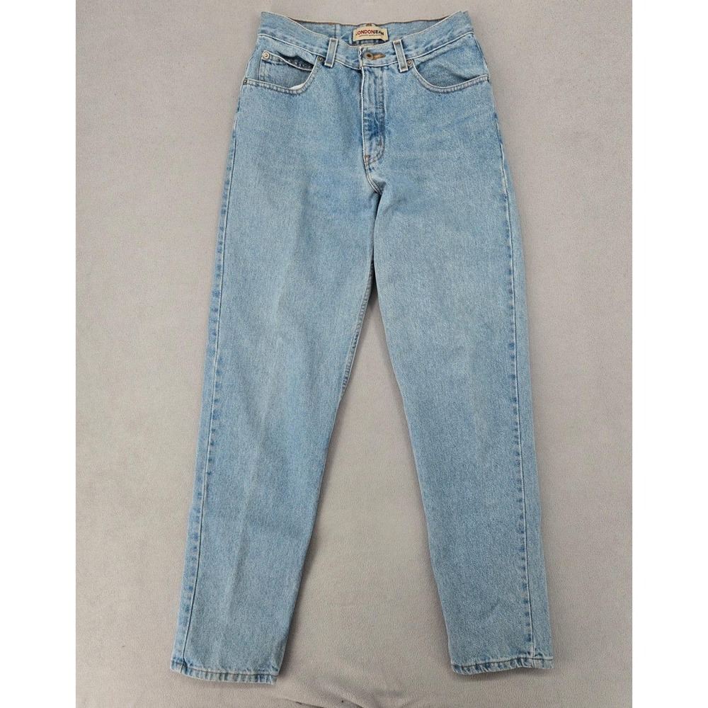 LondonJean Womens Size 10 High Rise Light Wash Mom Jeans 100% Cotton Vintage